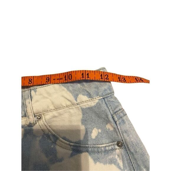 Wild Fable High Rise Frayed Denim Acid Wash Jean Short Shorts Preppy Beach Coast - Picture 8 of 11